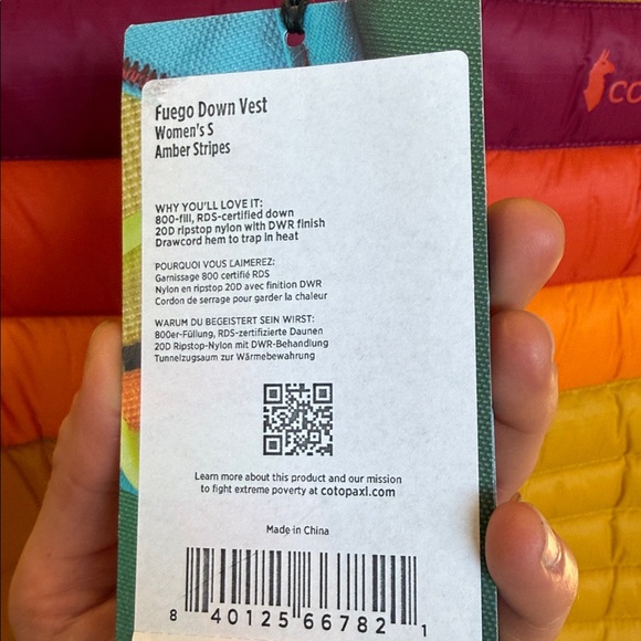 Amazing NWT Cotopaxi Women’s S Down Fuego 🔥 Vest - Picture 2 of 7
